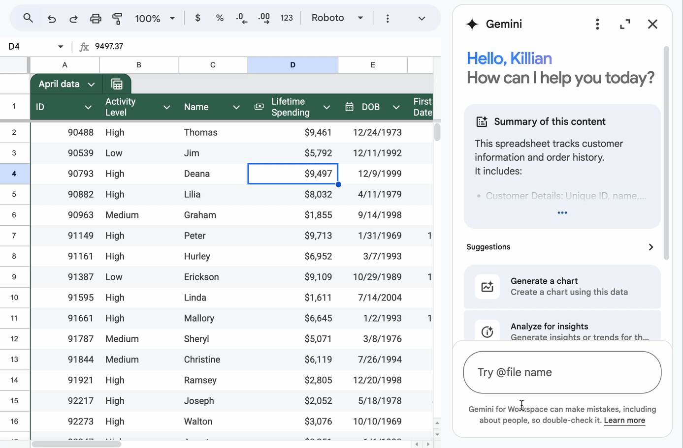 📊 Gemini в Google Sheets 